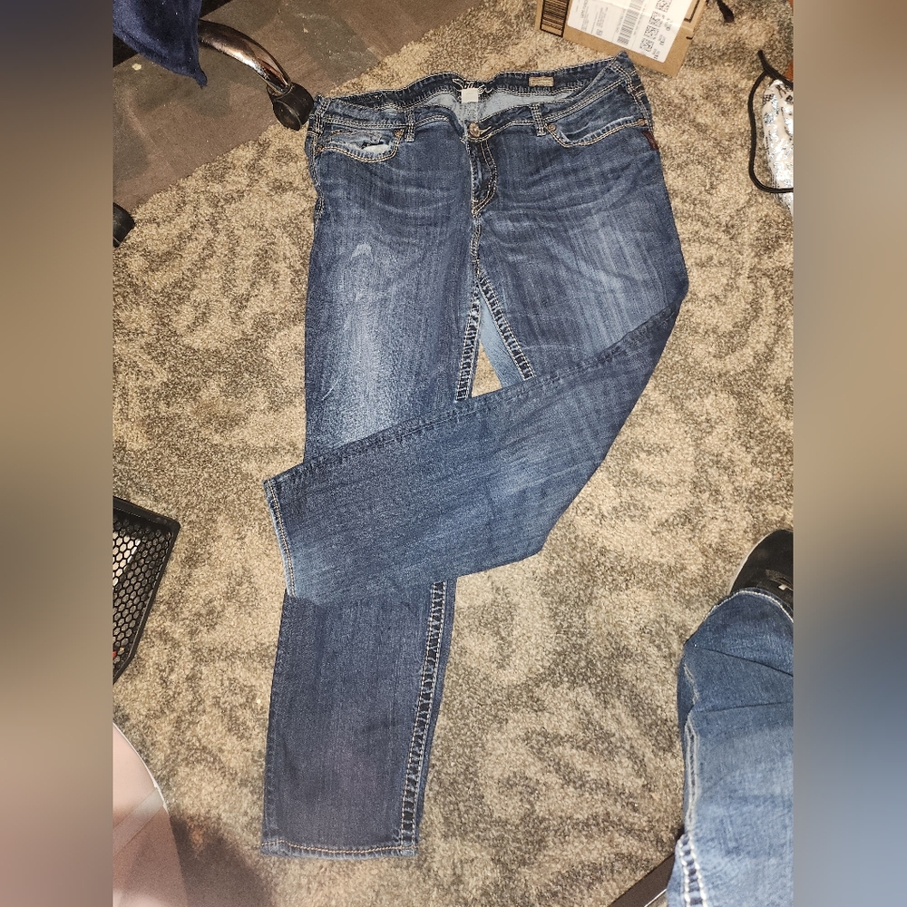 Woman's plus size 20/31 silver jeans